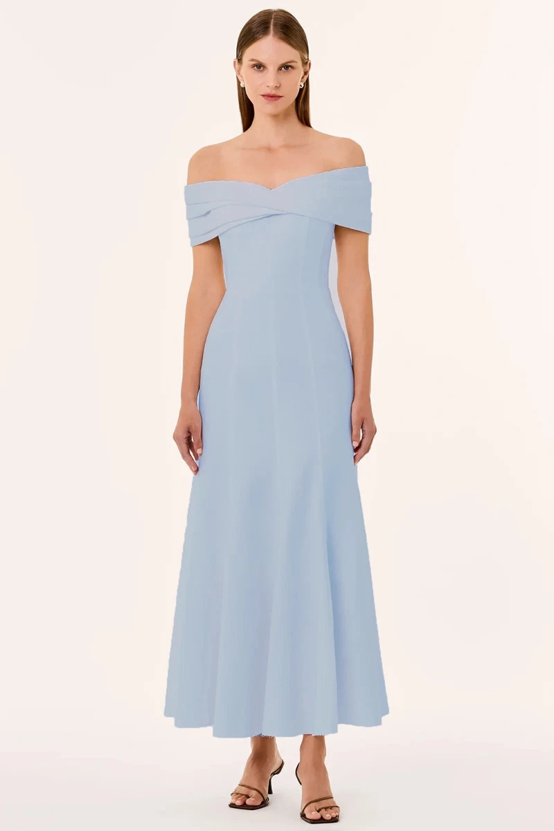 chinese dress ladies Momyknows Boho Solid Color Off Shoulder Backless Linen Cotton Ruffle 2-in-1 Crop Cap Sleeve Side Slit Photoshoot Maternity Maxi Dress main image 0