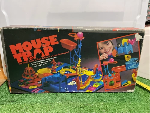 Vintage 80s Ideal Brand Game Mouse Trap Board Game. 100% Complete - Has Mileage