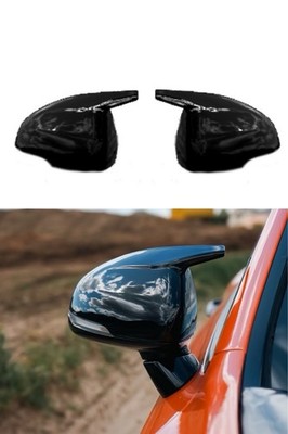M Style Mirror Caps for Kia Stinger 2018-2023 Gloss Black KDM Built