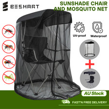 Folding Chair Outdoor Camping with Mosquito Net Insect Shield Sports Fishing