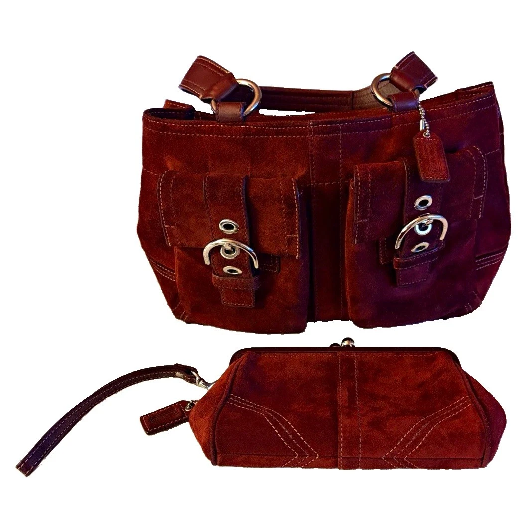 25+ Coach Buckle Suede Exterior Bags & Handbags for Women for sale
