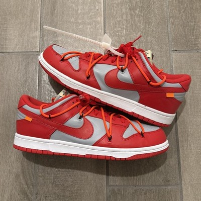 NIKE DUNK LOW OFF-WHITE UNIVERSITY RED SIZE 11 NO BOX
