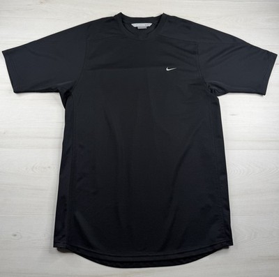 Vtg Nike Jersey Shirt Performance Embroidered Check Soccer Gym Gray Tag Y2K L