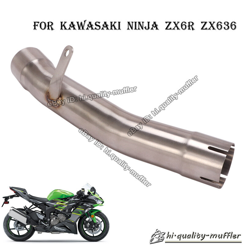 Slip Middle Exhaust System Link Pipe For Kawasaki Ninja ZX6R ZX636