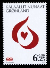 Greenland 2009 Cancer Society, Semi Postal, UNM / MNH