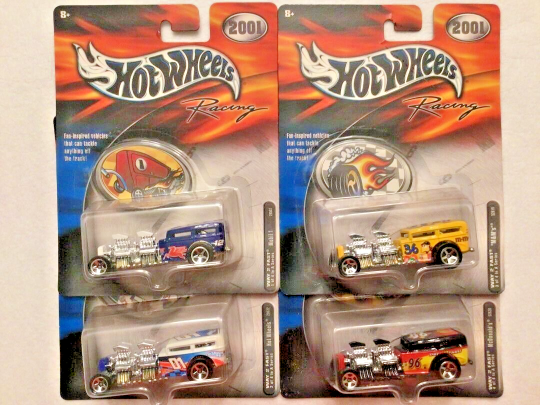 2V3--Hot Wheels CARS--4 Cars Racing Series--1-2-3-4--Way 2 Fast