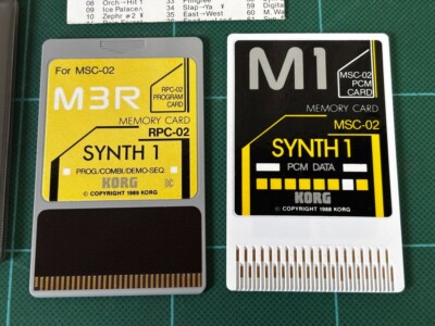 KORG M3R PCM PROGRAM CARDS SYNTH 1 RSC-2S MSC-02 & RPC-02 w