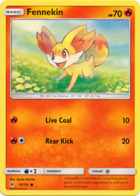 Pokemon Fennekin - 15/131 - Common NM-Mint Forbidden Light | eBay