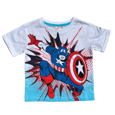 T-SHIRT CAPITAN AMERICA AVENGERS MARVEL MAGLIETTA BAMBINO 100