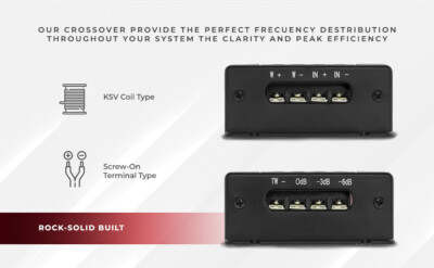 DS18 PRO-CFX 2-Way Car Audio Passive Crossover (2 Pack)