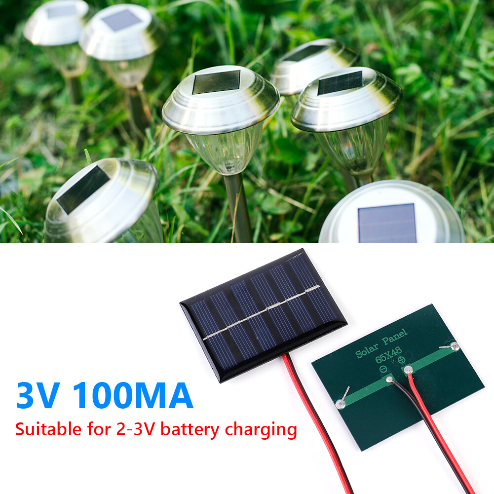 h* 1W 3V 100MA DIY Solar Charger Power Bank with Cable for 23V Battery