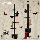 PAWZ Road Cat Tree Tower Floor to Ceiling Scratching Post Black Gothic Condo Bed