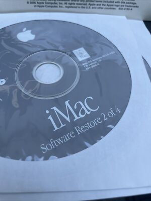 2002 Apple iMac Mac OS X Install Disc CD 10.1.2 CD Version 1.0