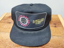 Vintage SWINE PIG VET CLINIC SnapBack Trucker Hat Cap Patch LEGEND Made in USA