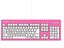 miniatura 5  - Pink &amp; White 104-Key USB de impresión de gran teclado resistente a vertidos de alambre