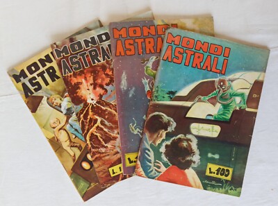 MONDI ASTRALI 1/4 serie originale completa Ed. Gioggi 1955  !!