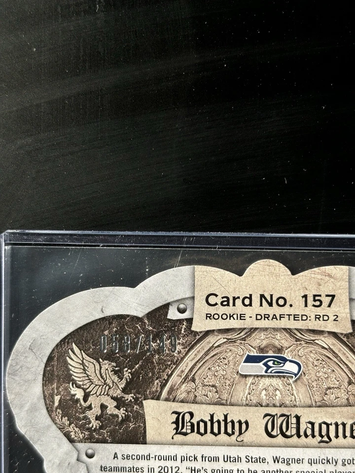 2012 Crown Royale SILVER SP /149 BOBBY WAGNER ROOKIE CARD RC MINT SEAHAWKS HOF - Image 2 of 4