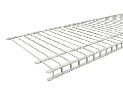 ClosetMaid 4714 Superslide 12'' D x 48'' W x 1'' H White Wire Wall Mount Shelf 6pk