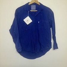 Vintage 1990 s Levi s Kids Boue Button Up Shirt, Deadstock NWT, Size Medium