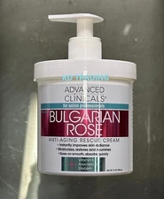 ADVANCED CLINICALS ~ BULGARIAN ROSE Anti-Aging Rescue FACE BODY & CREAM 454g