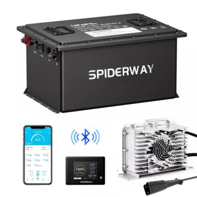 48V 105Ah Golf Cart Lithium Battery Conversion Kit for Yamaha G29 YDRE The Drive