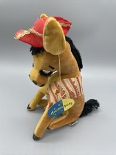 R Dakin Dream Pets Pancho 7" Donkey with Sombrero Stuffed Toy Yarn Hair
