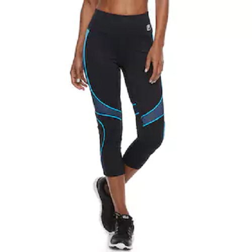 NUOVO Fila Sport Donna Skimmer Capri Crop Leggings Pantaloni Sportivi Nero S 4 Nuovo con etichette