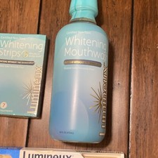 Lumineux Oral Essentials Teeth Whitening Set Mouthwash Strips  Brush