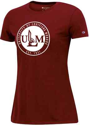 Louisiana Monroe Warhawks Retro Logo T-Shirt - Distressed Design, Maroon, Officially Licensed