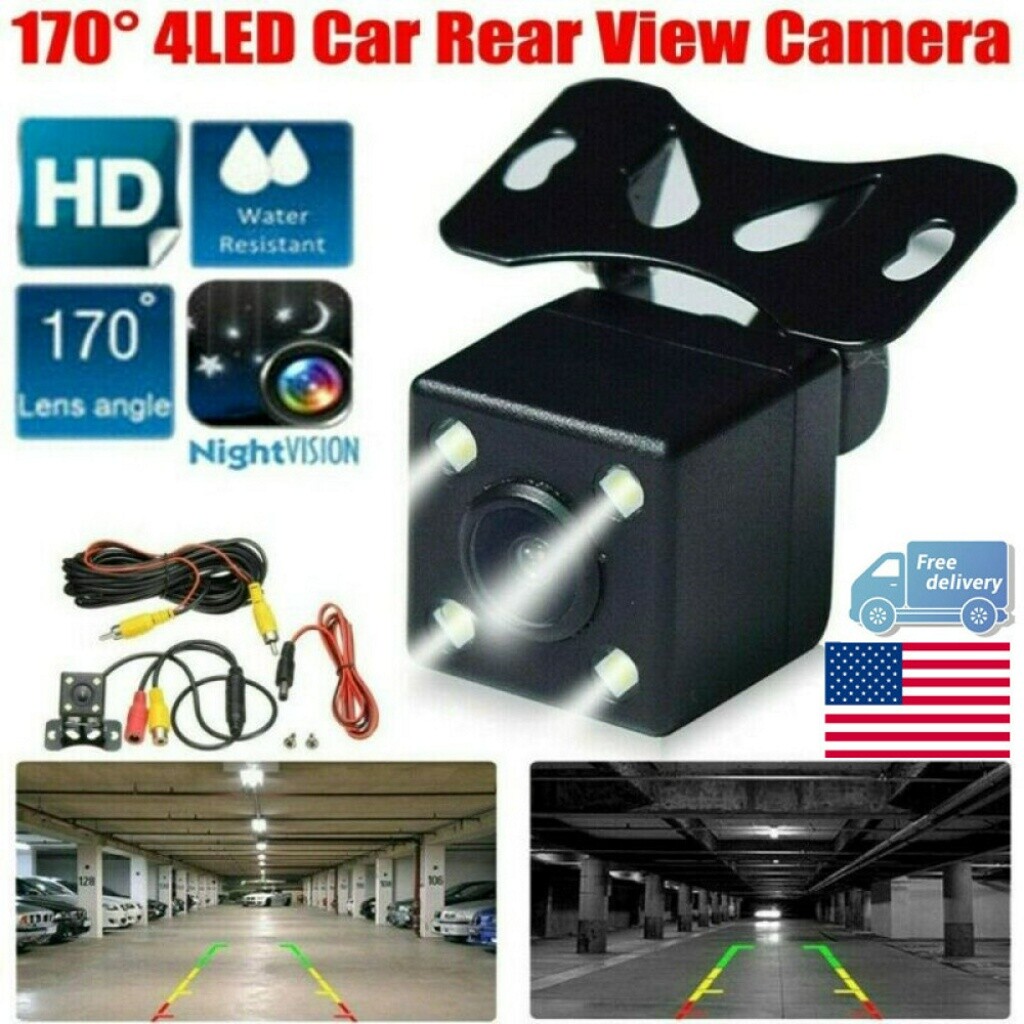 Rear View Backup Camera Night Vision Kit - 170° Wide Angle, Waterproof ...