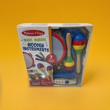 Melissa And Doug 7 Piece Wooden Musical Instruments NEW IN BOX Ages 3 