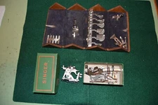 Antique Singer Sewing Folding Puzzle Box Patent Feb 14 1889 With Attachments