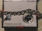 Vintage JB Sterling IRELAND 4 Leaf Clover Good LUCK IRISH Bracelet 6 Charm TC
