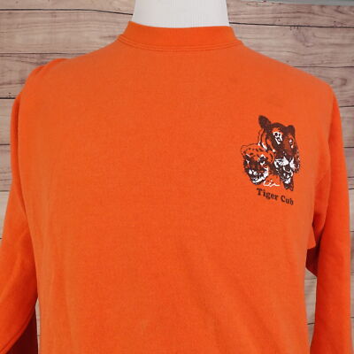 VINTAGE TIGER CUB BOY SCOUTS BSOA USA MADE 90s CREW NECK SWEATSHIRT ADULT SZ M