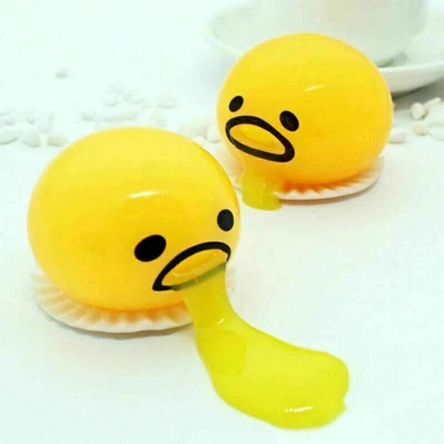 Squishy Puking Egg Yolk Squeeze Ball With Yellow Goop Anti-Stress Relief Toy - Picture 8 of 21