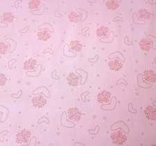 Basically Hugs BTY Helen Stubbings P B Textiles Pink Floral Flower Heart