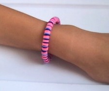polymer clay beaded bracelet
