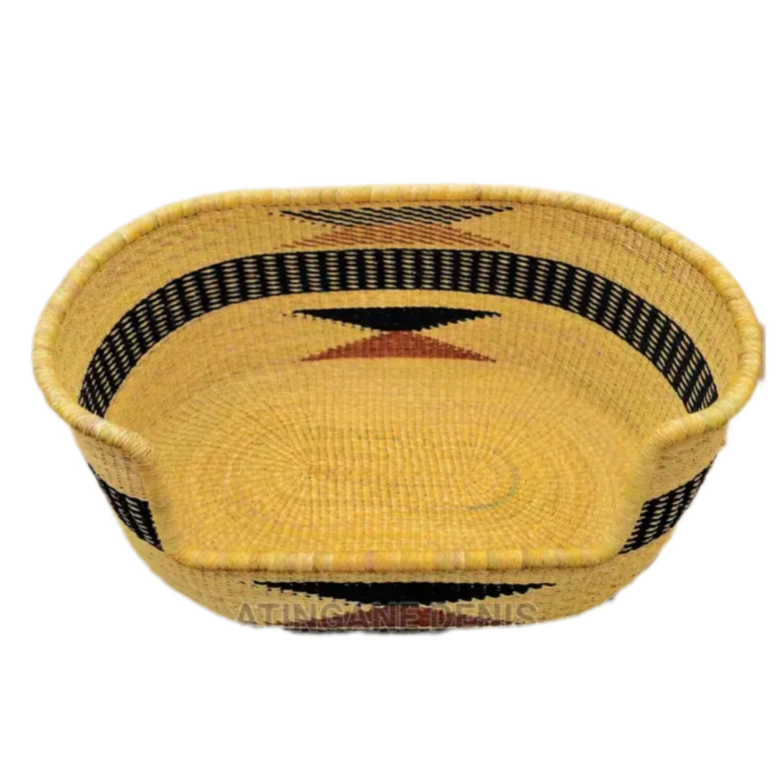 Premium Bolga Dog Basket - Handwoven Elephant Grass Pet Bed - Natural Art