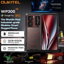 Oukitel WP300 5G Rugged Phone Android 15 Mobile Outdoors Remove Rear Screen 512G