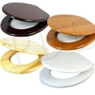 18" MDF UNIVERSAL BATHROOM WC TOILET SEAT EASY FIT WITH FITTINGS WOODEN TOIL SIT