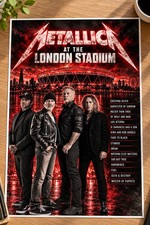 Metallica At London Stadium 2026 Setlist A4 Unframed Wall Art Gift Poster Print
