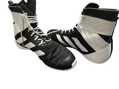 adidas Men's Speedex 18 White/Black Stripe Boxing Shoes Size 12.5