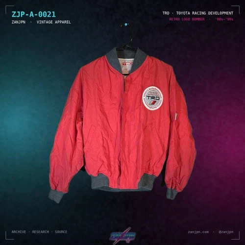 Vintage TRD Toyota Racing Development Red Nylon Bomber Jacket Men's XS JDM video thumbnail