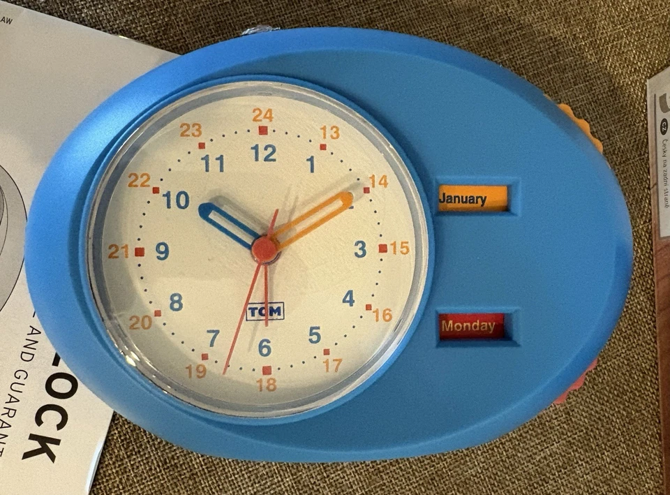 Tchibo Alarm Clock w/ Month & Day Display NEW TCM Hamburg Germany - Image 2 of 4