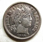 1908 Barber Dime 10c