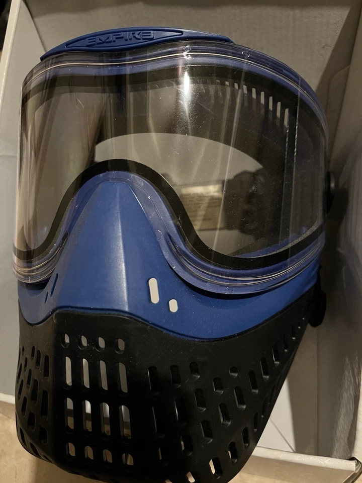 Sistema de gafas E-Flex azul máscara de paintball azul/negro lente transparente. Foto 2 de 4