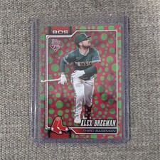 Topps 75th Anniversary Alex Bregman Parallel Green Red Dots Card #135 Red Sox