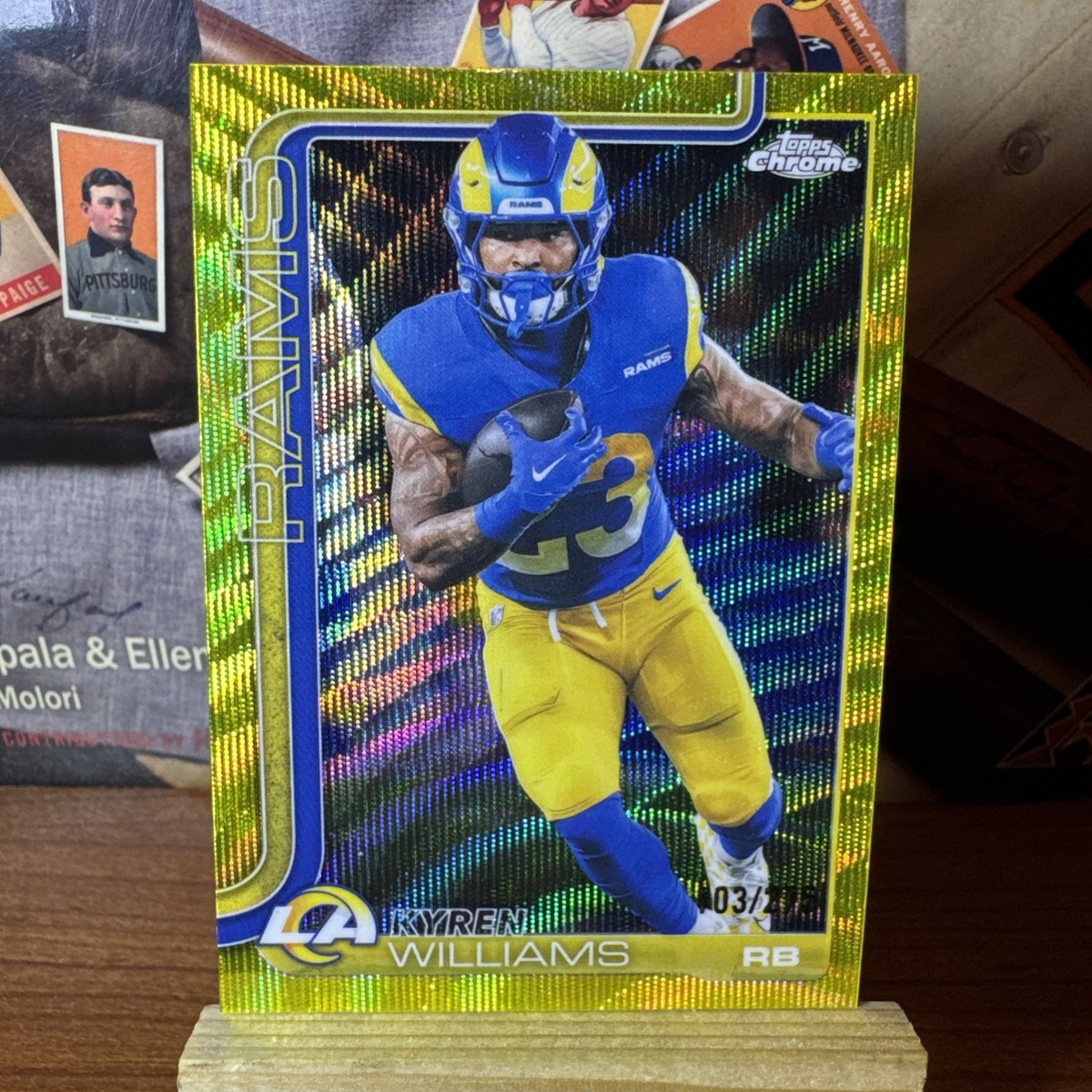 2025 Kyren Williams Topps Chrome #168 Yellow Wave Refractor /275