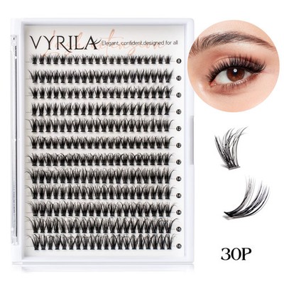 Individual Lashes Cluster C Curl Mix Lash Clusters 3D Wispy DIY Eyelash