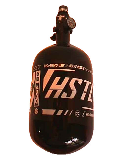 HK ARMY HSTL 68/4500 BLACK /WHITE PAINTBALL TANK DATE 10/2025